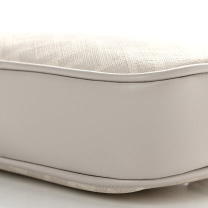 Fendi Shiny Glazed Fabric Vitello Cover FF 1974 Logo Small Camera Case Perla Ghiaia 11 of 13