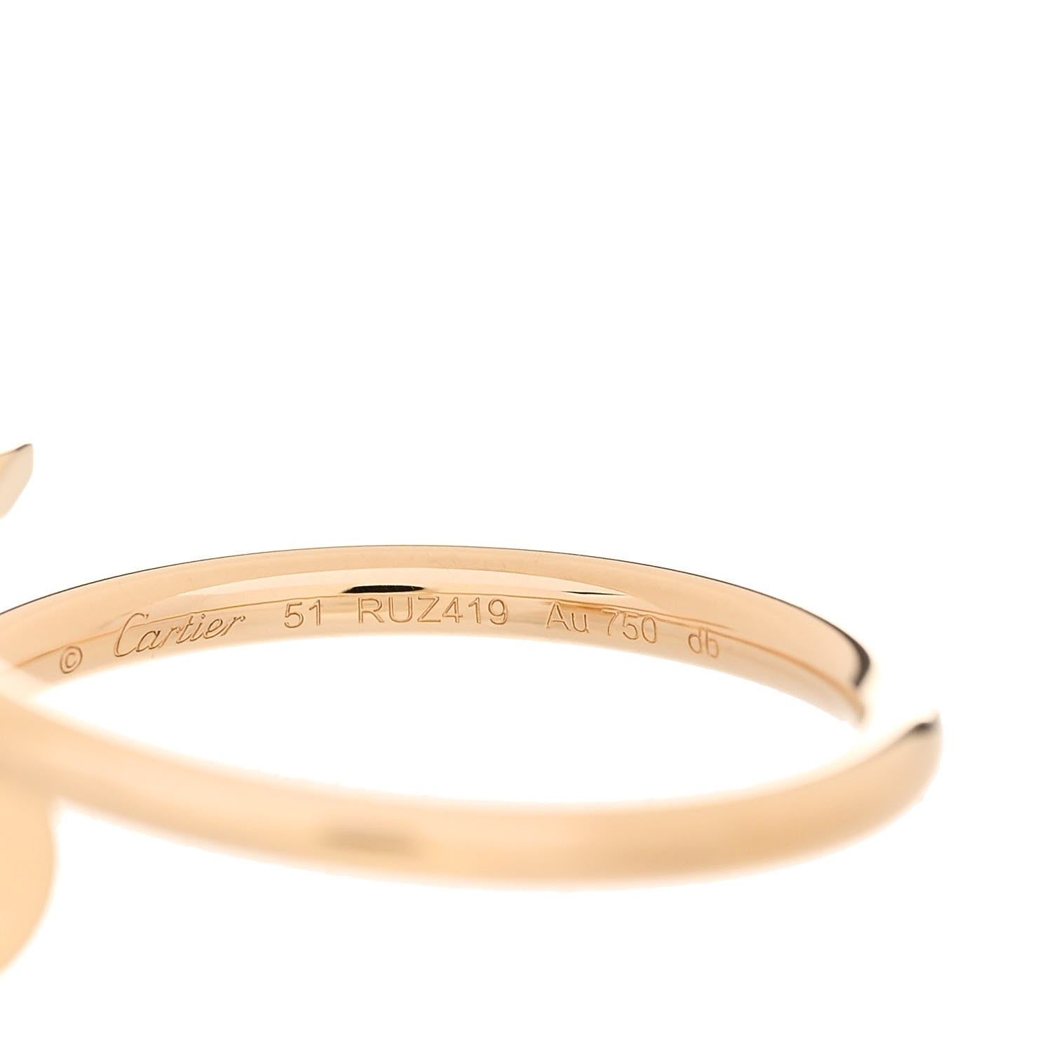 Cartier 18K Yellow Gold Small Juste Un Clou Ring 51 5.75 5 of 5