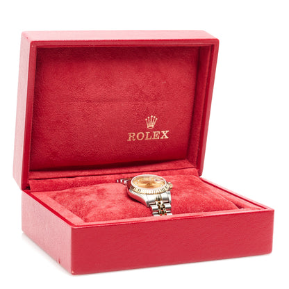 Rolex Stainless Steel 18K Yellow Gold Diamond 26mm Oyster Perpetual Datejust Watch Champagne 79173 5 of 5
