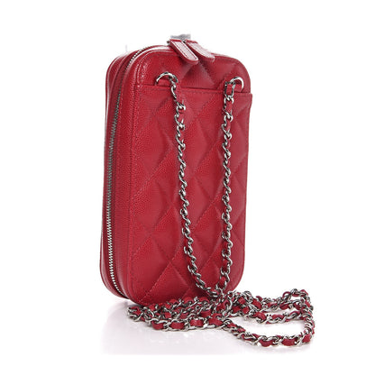 Chanel Caviar Quilted Classic Clutch With Chain Pink 3 of 8