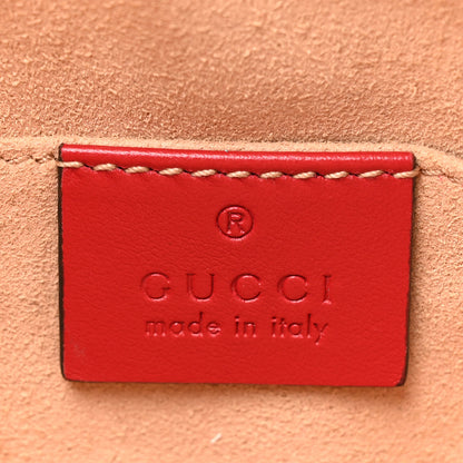 Gucci Calfskin Matelasse Mini GG Marmont Chain Shoulder Bag Hibiscus Red 6 of 10