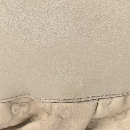 Gucci Guccissima Large D Gold Ring Hobo Off White 13 of 19