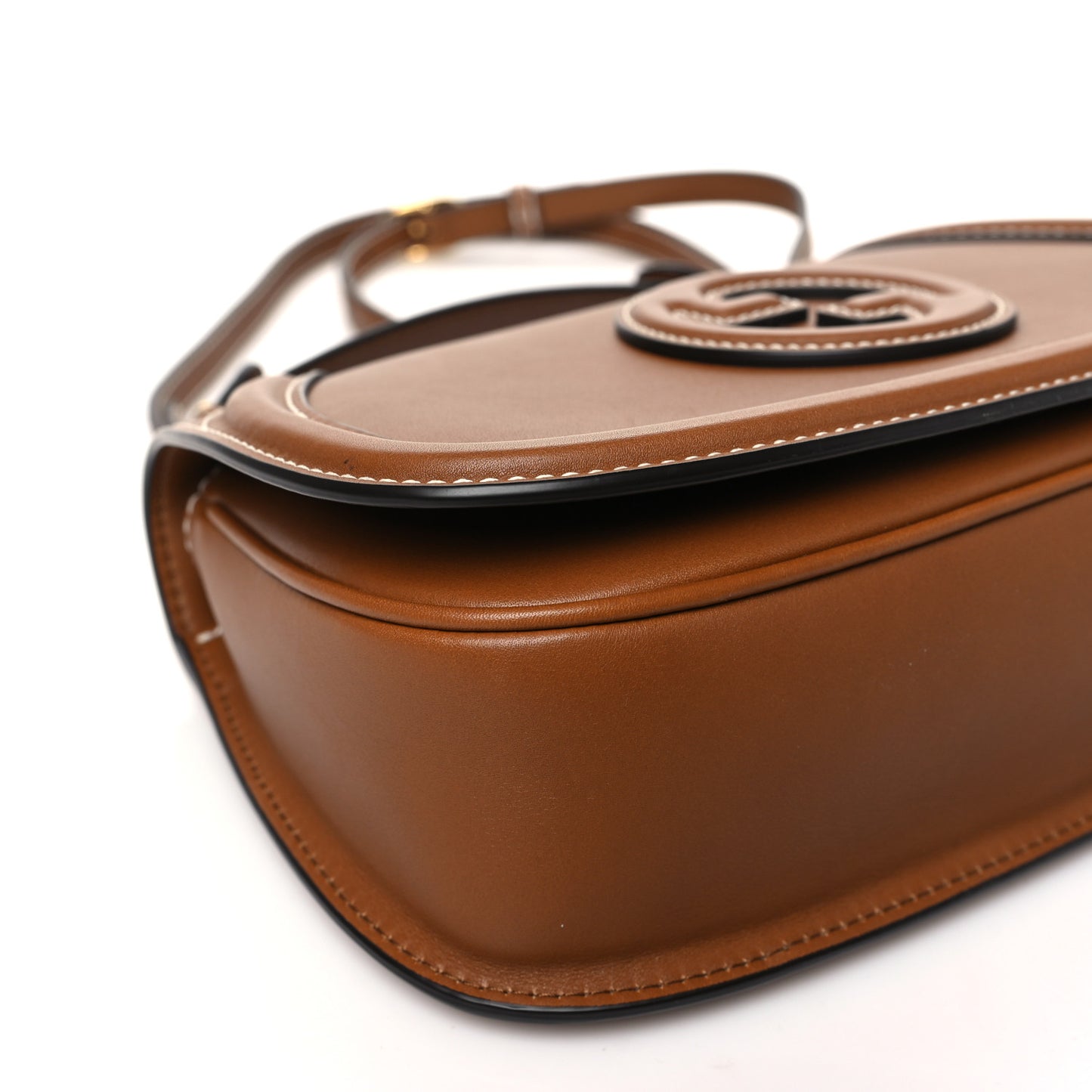 Roxy Calfskin Medium Blondie Top Handle Bag Brown
