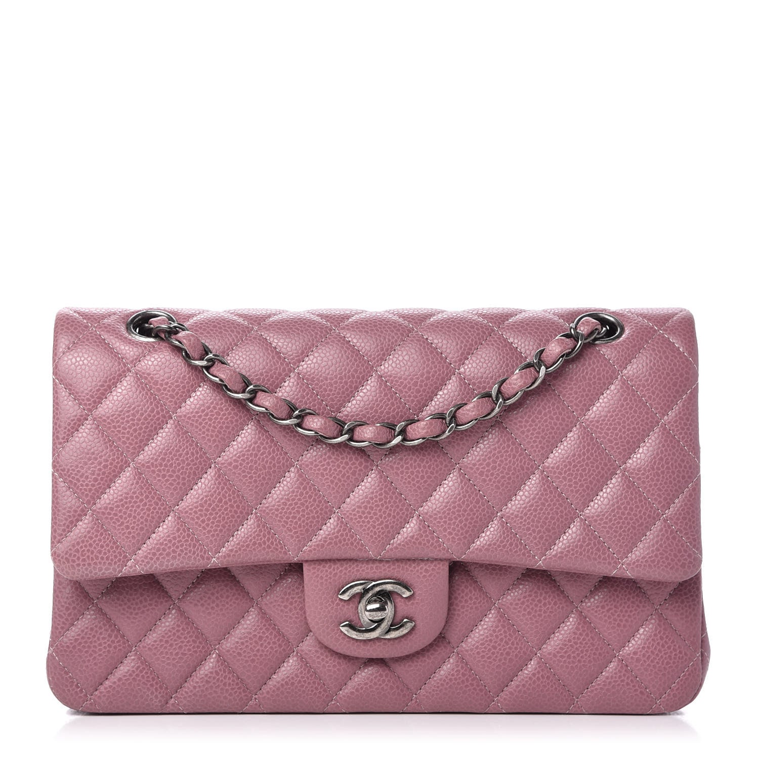 Chanel Caviar Quilted Medium Double Flap Pink 1 of 10