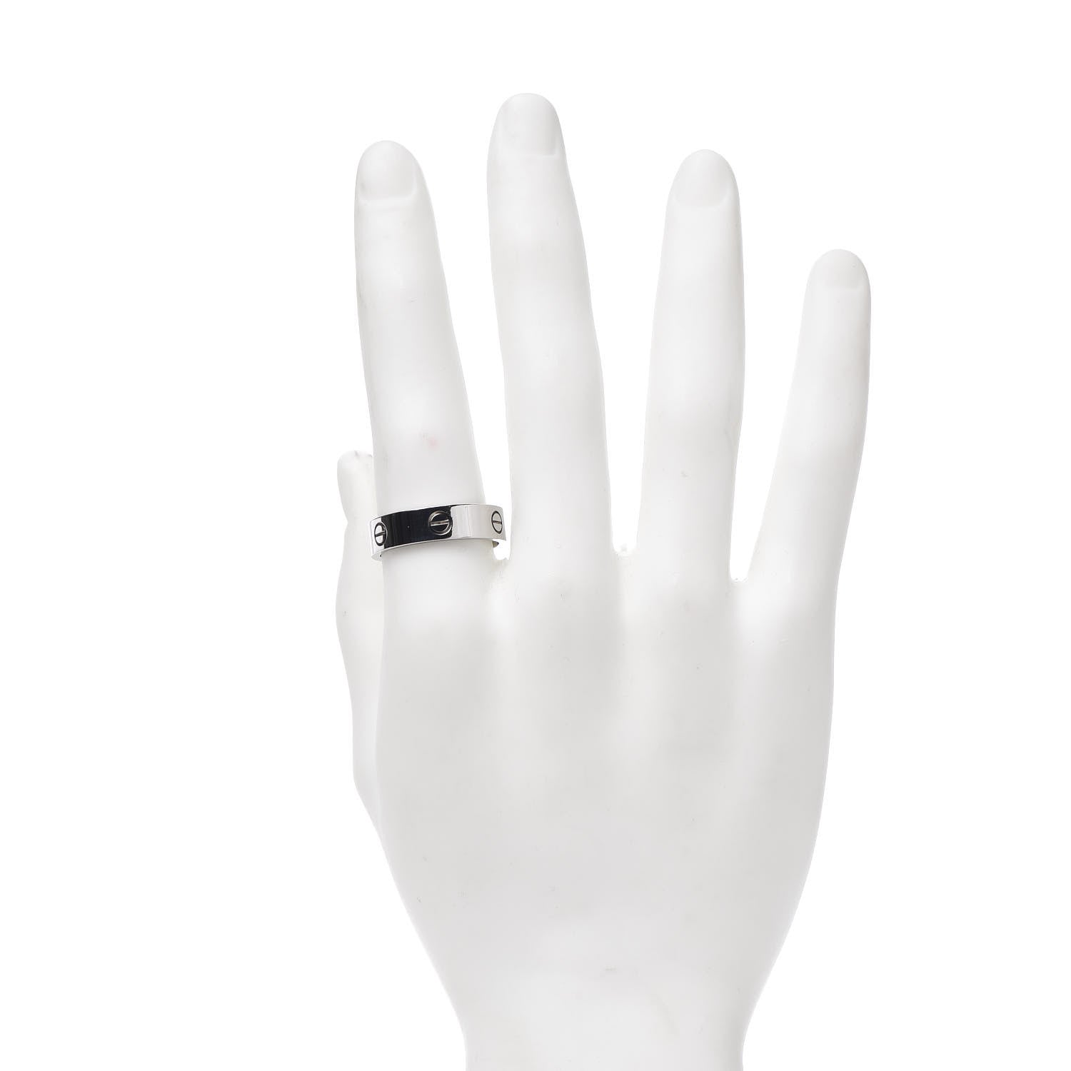 Cartier 18K White Gold 6mm LOVE Ring 66 11.5 2 of 4