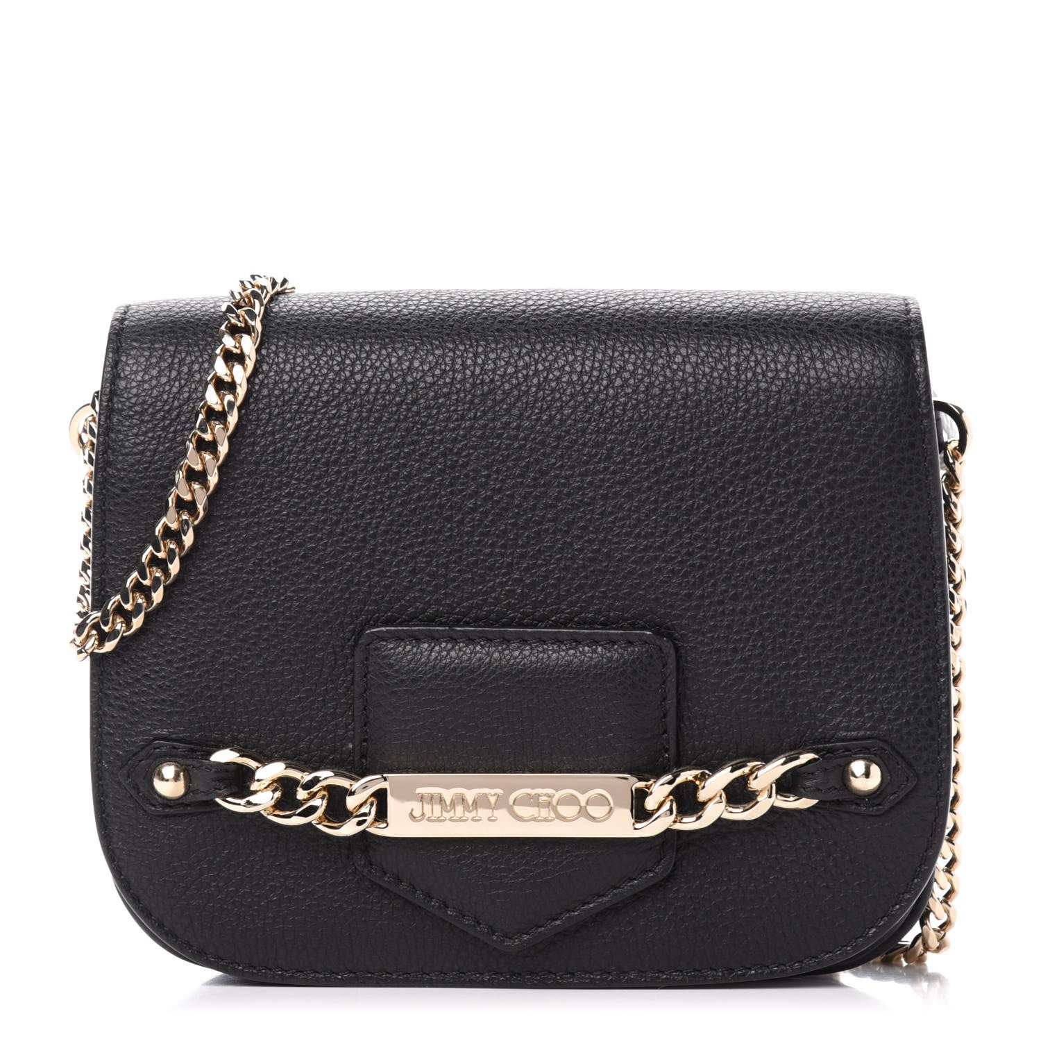 Jimmy Choo Calfskin Shadow Crossbody Bag Black 1 of 10