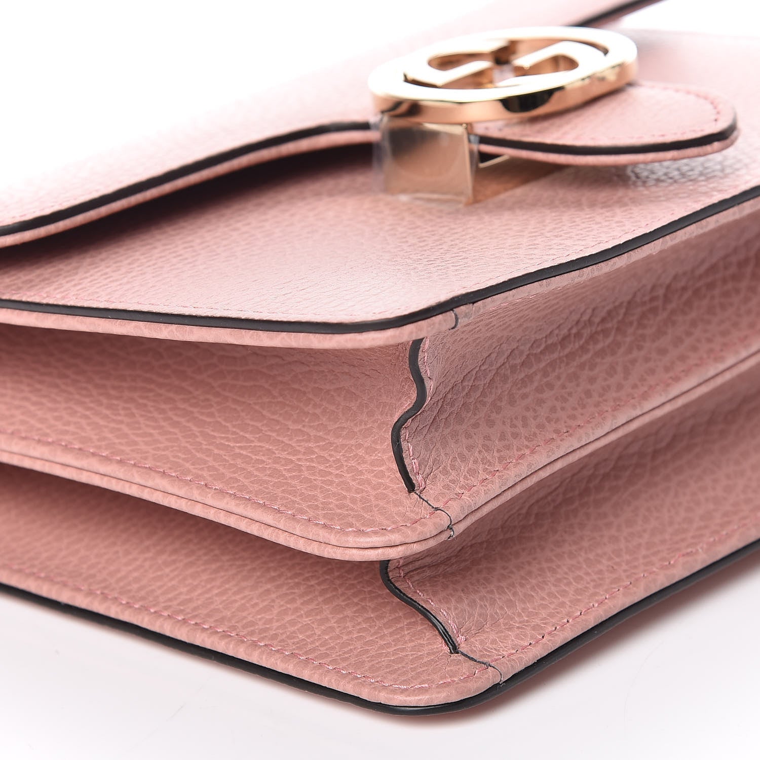 Gucci Dollar Calfskin Small Interlocking G Shoulder Bag Soft Pink 8 of 9