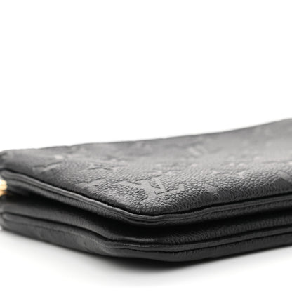 Louis Vuitton Empreinte Double Zip Pochette Black 10 of 12