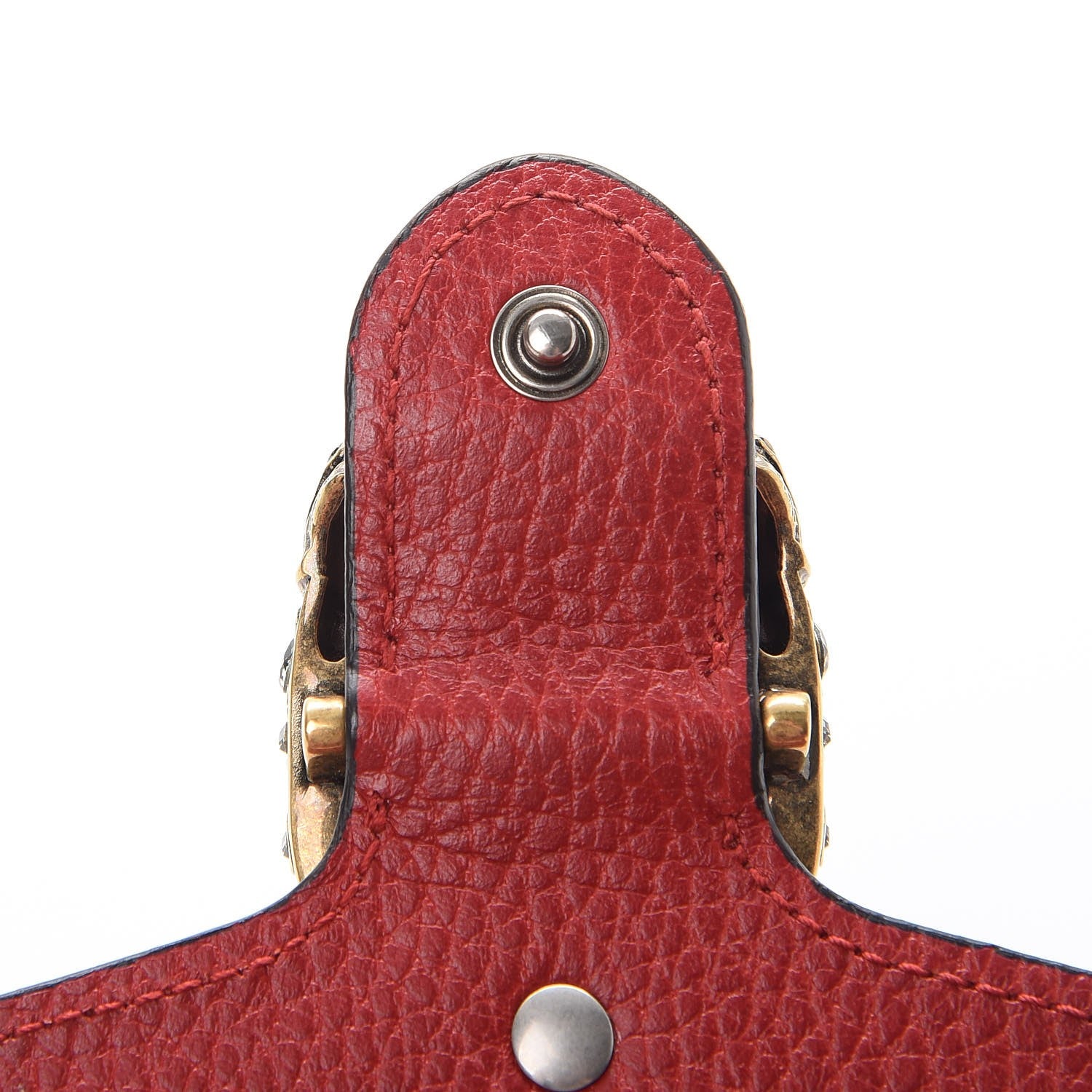 Gucci Calfskin Mini Dionysus Chain Wallet Hibiscus Red 9 of 14
