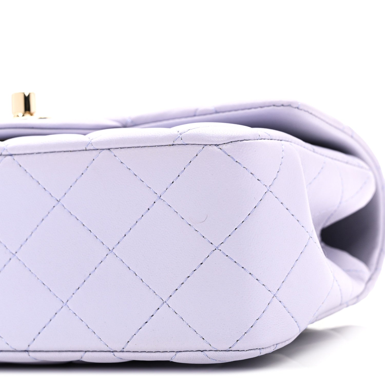 Chanel Lambskin Quilted Mini Top Handle Rectangular Flap Light Purple 10 of 10