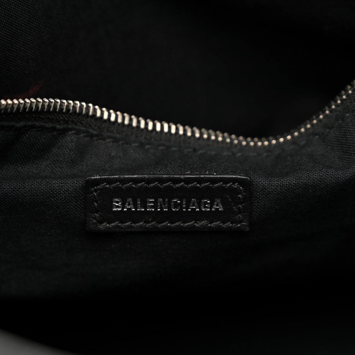 Balenciaga Canvas Satin Calfskin Diagonal Allover Logo Print Classic Silver Hardware S City Black White 7 of 12