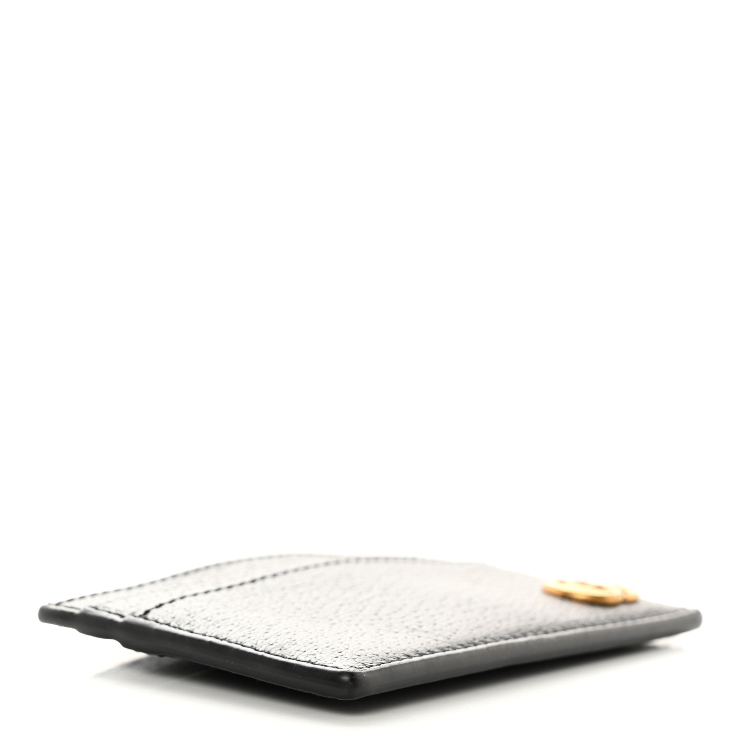 Gucci Calfskin Boar Effect GG Marmont Card Holder Black 4 of 15