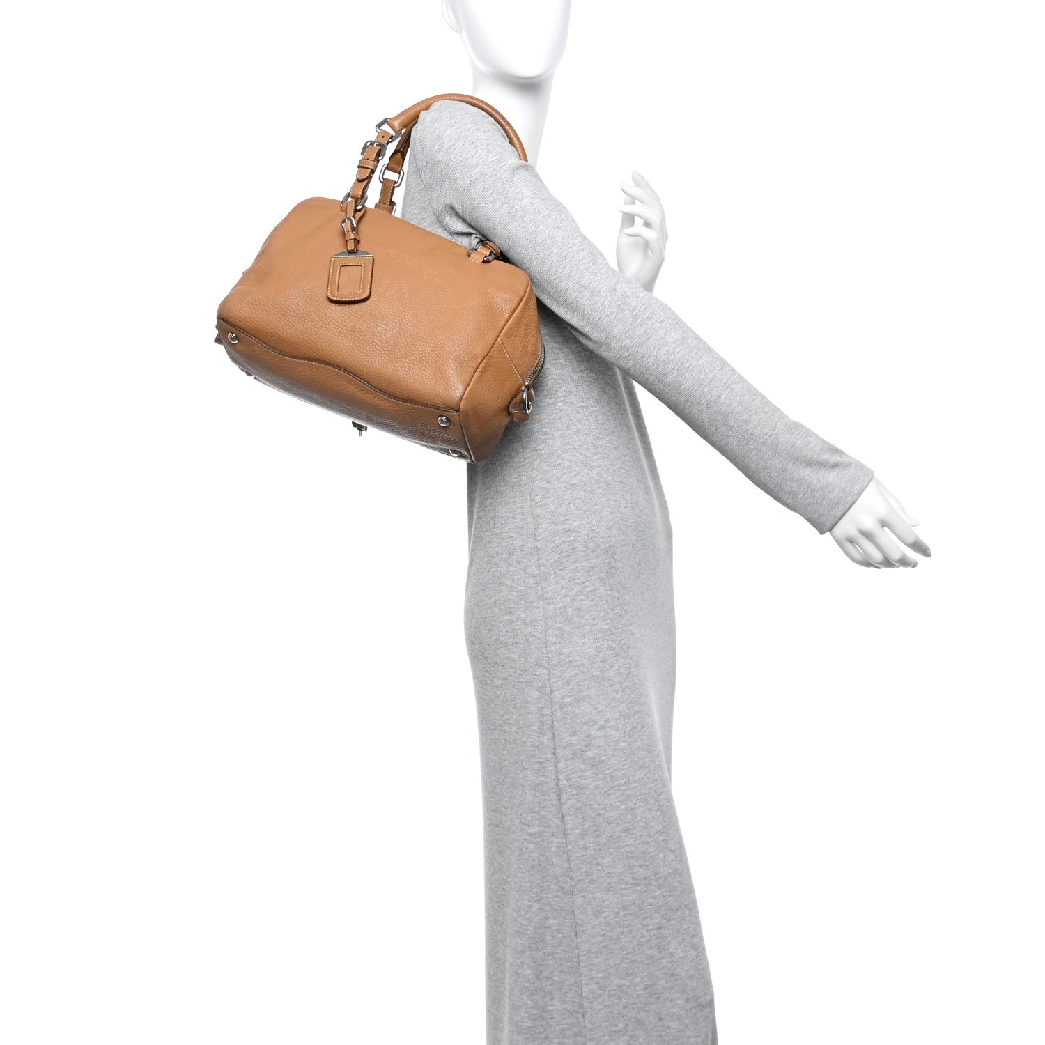 Prada Vitello Daino Tote Sesamo 2 of 11