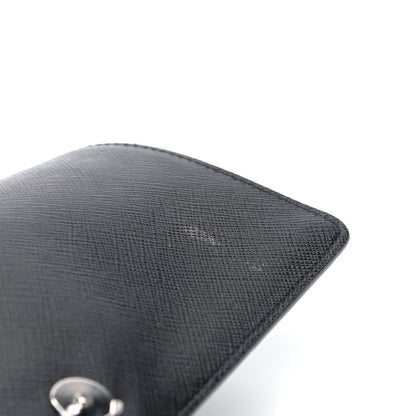 Prada Saffiano Tessuto Nylon Chain Shoulder Bag Black 6 of 7