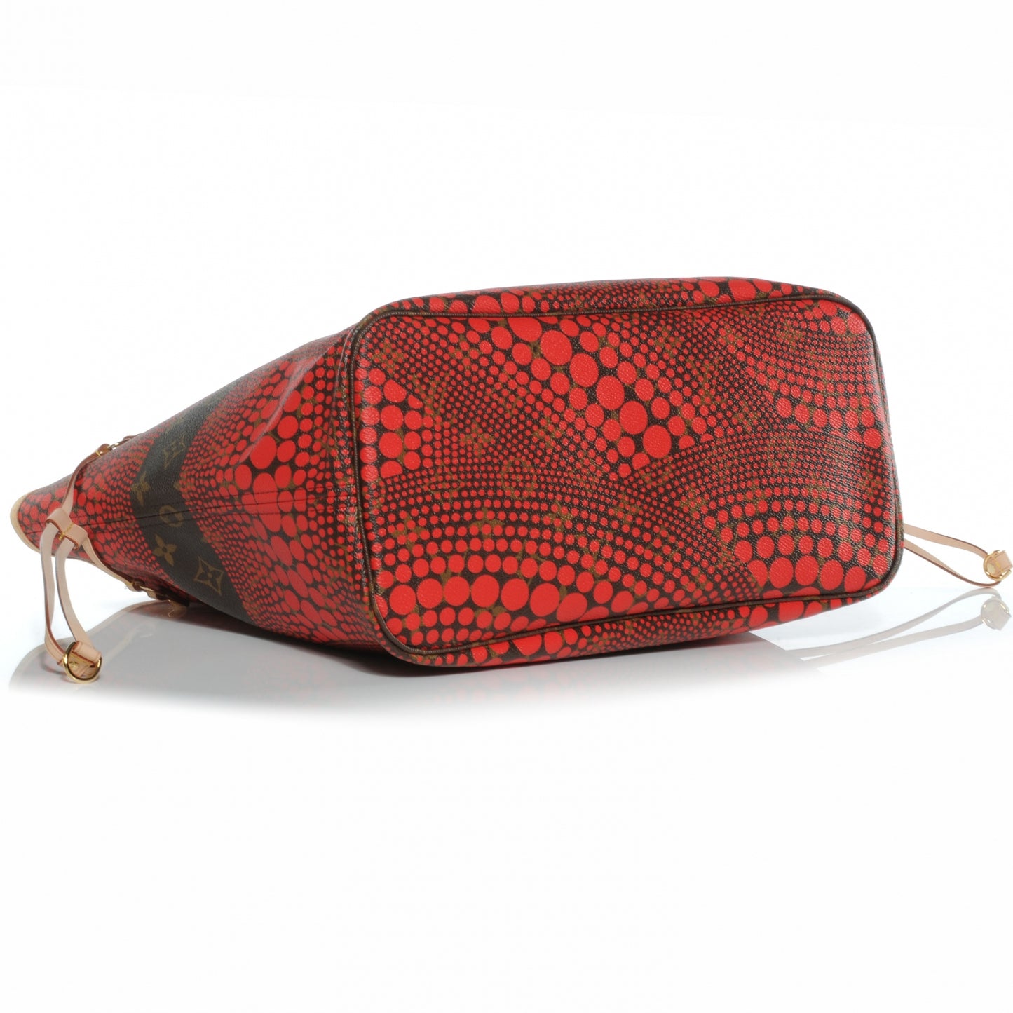 Monogram Kusama Waves Neverfull MM Red