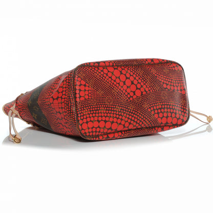 Louis Vuitton Monogram Kusama Waves Neverfull MM Red 4 of 7