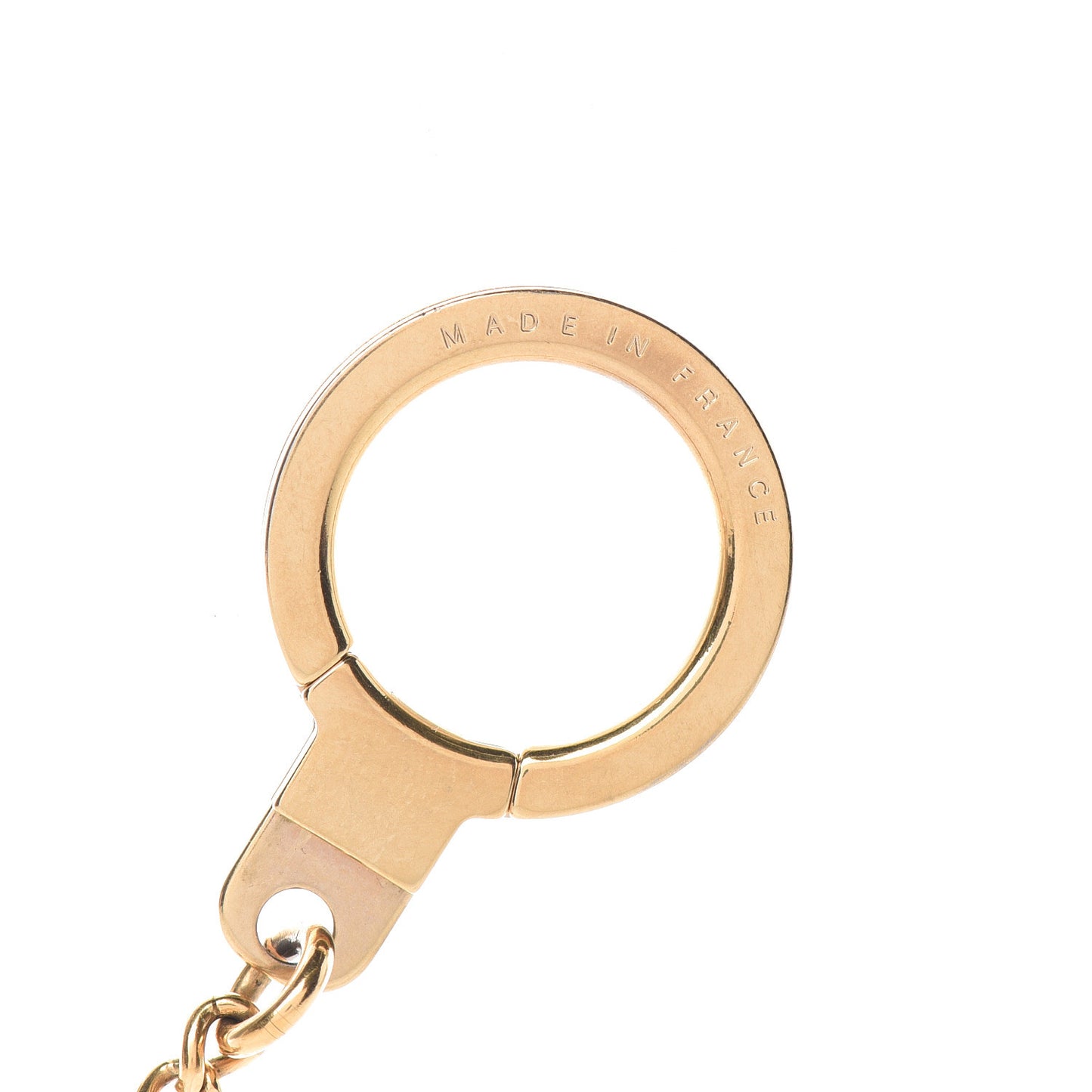 Metal Pochette Extender Key Ring Chain Gold