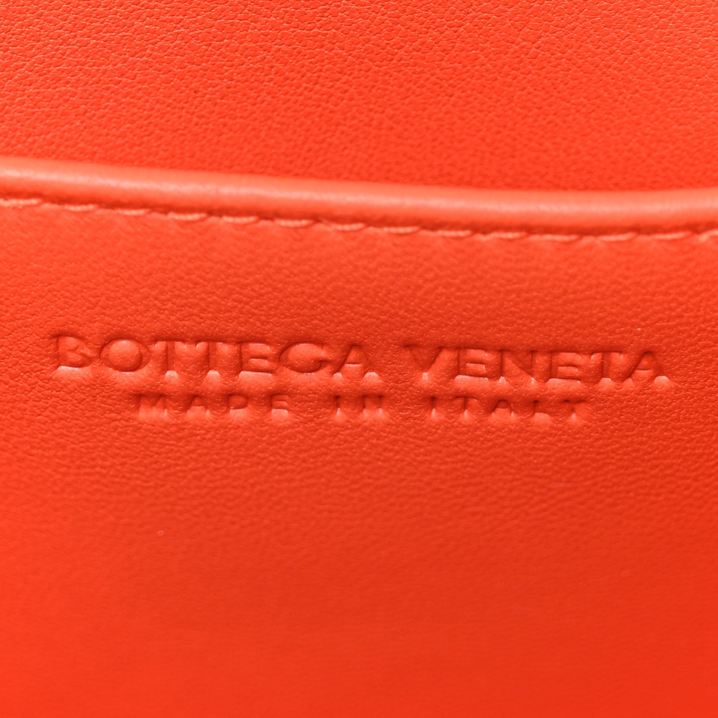 Nappa Intrecciato Small East West Andiamo Shoulder Bag New Sauge Orange Celadon