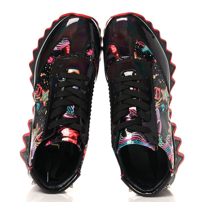 Christian Louboutin Patent Starlight Womens Loubishark Sneakers 39.5 Multicolor 2 of 9