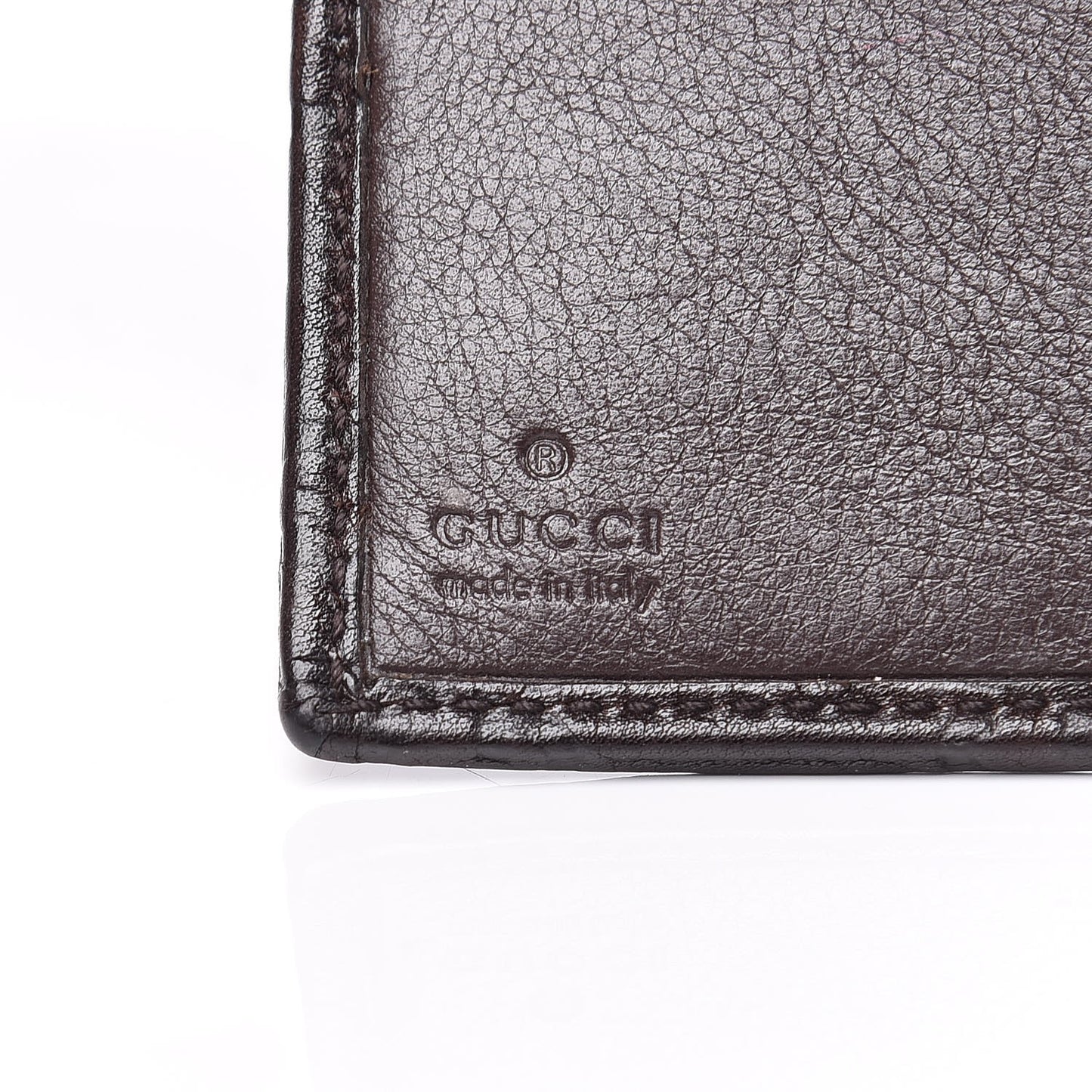 Guccissima D Ring Compact Wallet Brown