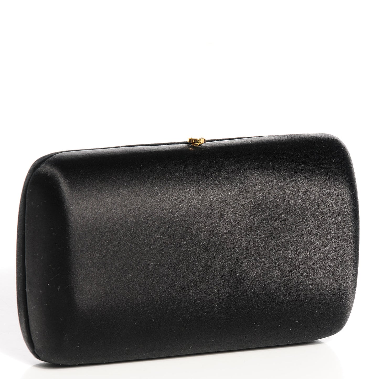 Satin Box Clutch Black