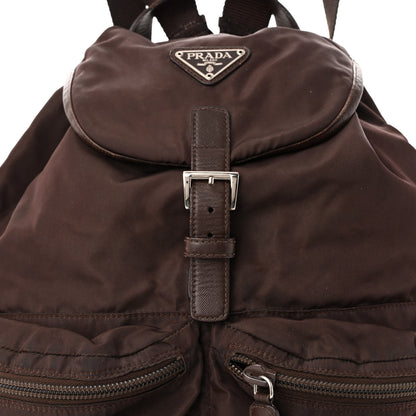 Prada Nylon Vela Saffiano Medium Backpack Ebano 8 of 17