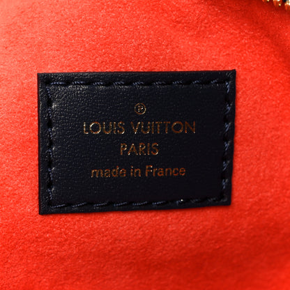 Louis Vuitton Lambskin Embossed Monogram LV Garden Coussin MM Navy Blue 8 of 11