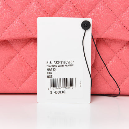 Chanel Caviar Quilted Mini Top Handle Rectangular Flap Pink 12 of 12