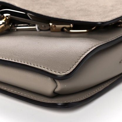 Chloe Suede Calfskin Small Faye Shoulder Bag Motty Grey 9 of 10