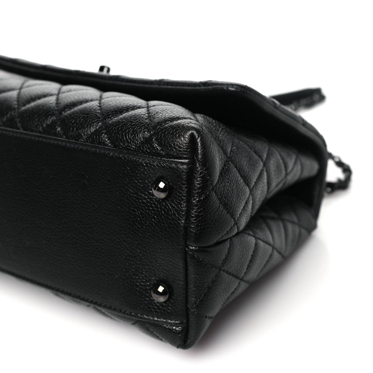 Chanel Caviar Quilted Small Coco Handle Flap So Black 10 of 10