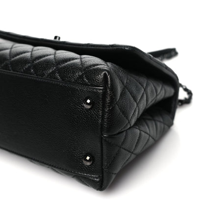 Chanel Caviar Quilted Small Coco Handle Flap So Black 10 of 10