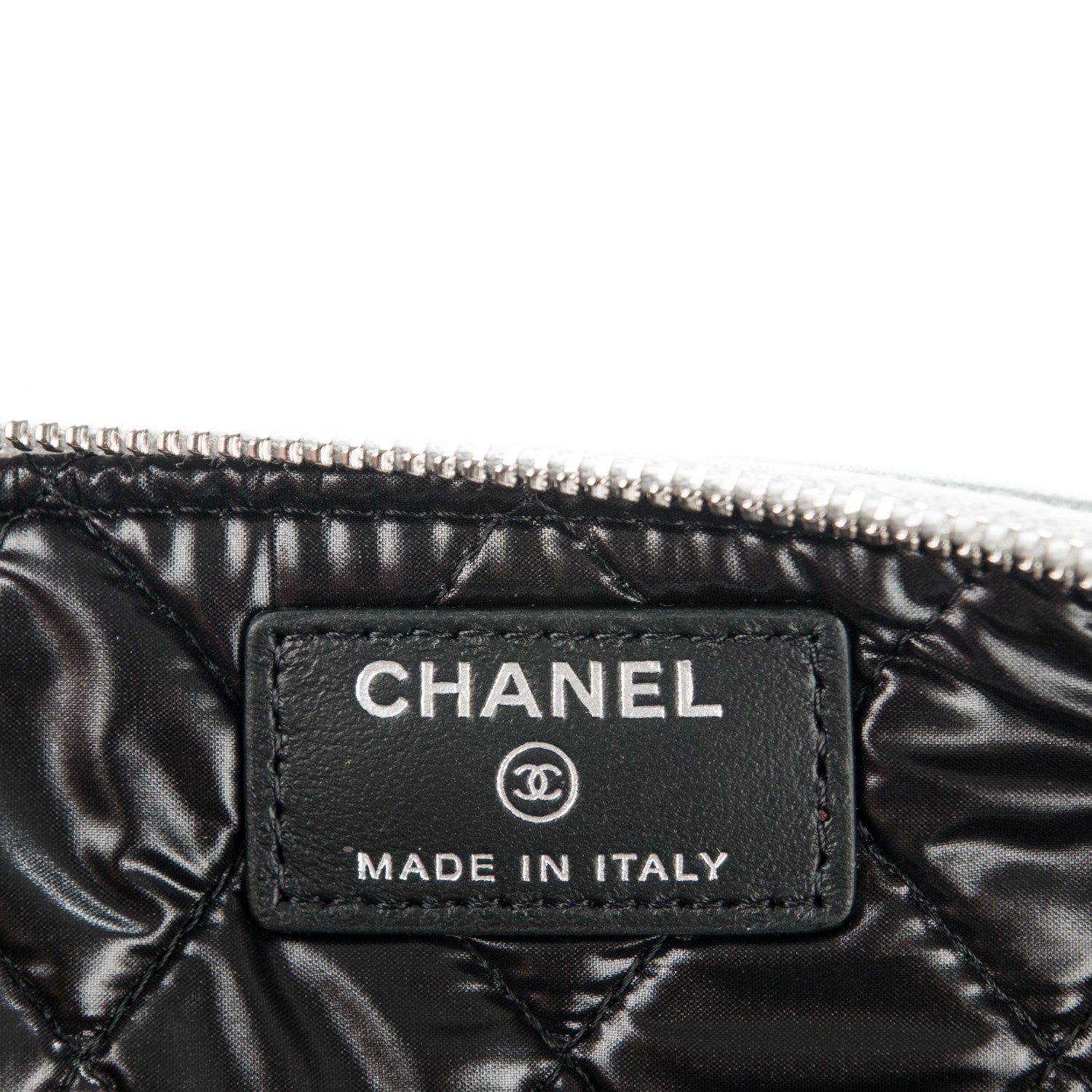 Chanel Metallic Calfskin Keyboard Pouch Silver 6 of 7