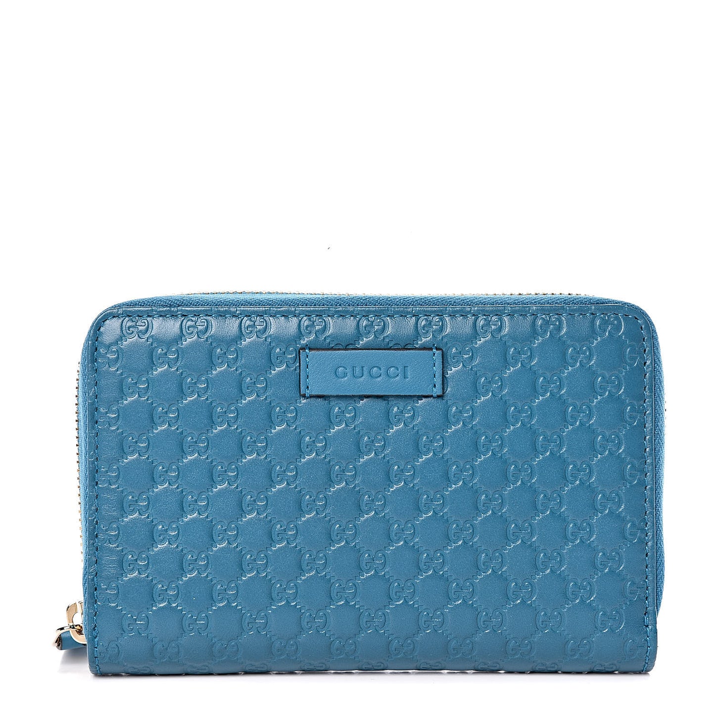 Microguccissima Zip Around Organizer Wallet Deep Cobalt