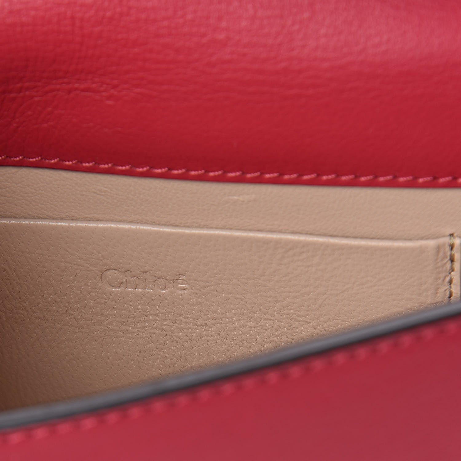 Chloe Calfskin Crocodile Embossed Small Nile Bracelet Minaudiere Bag Crimson Pink 6 of 8