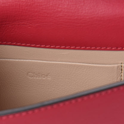 Chloe Calfskin Crocodile Embossed Small Nile Bracelet Minaudiere Bag Crimson Pink 6 of 8
