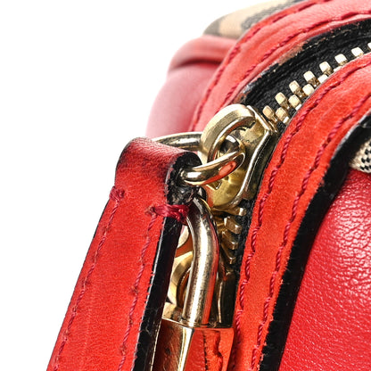 Burberry Horseferry Check Medium Alchester Bowling Bag Red 10 of 16