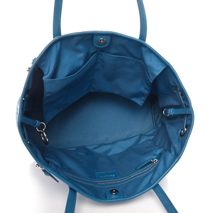 Christian Dior Coated Canvas Cannage Medium Panarea Tote Cobalt Blue 5 of 9