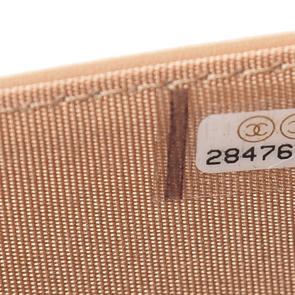 Chanel Caviar Quilted Boy Wallet On Chain WOC Beige 8 of 11