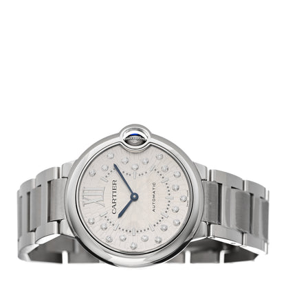 Cartier Stainless Steel Diamond 36mm Ballon Bleu De Cartier Automatic Watch 2 of 5