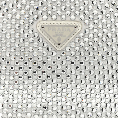 Prada Satin Crystal Mini Re-Edition 2000 Bag White 7 of 9