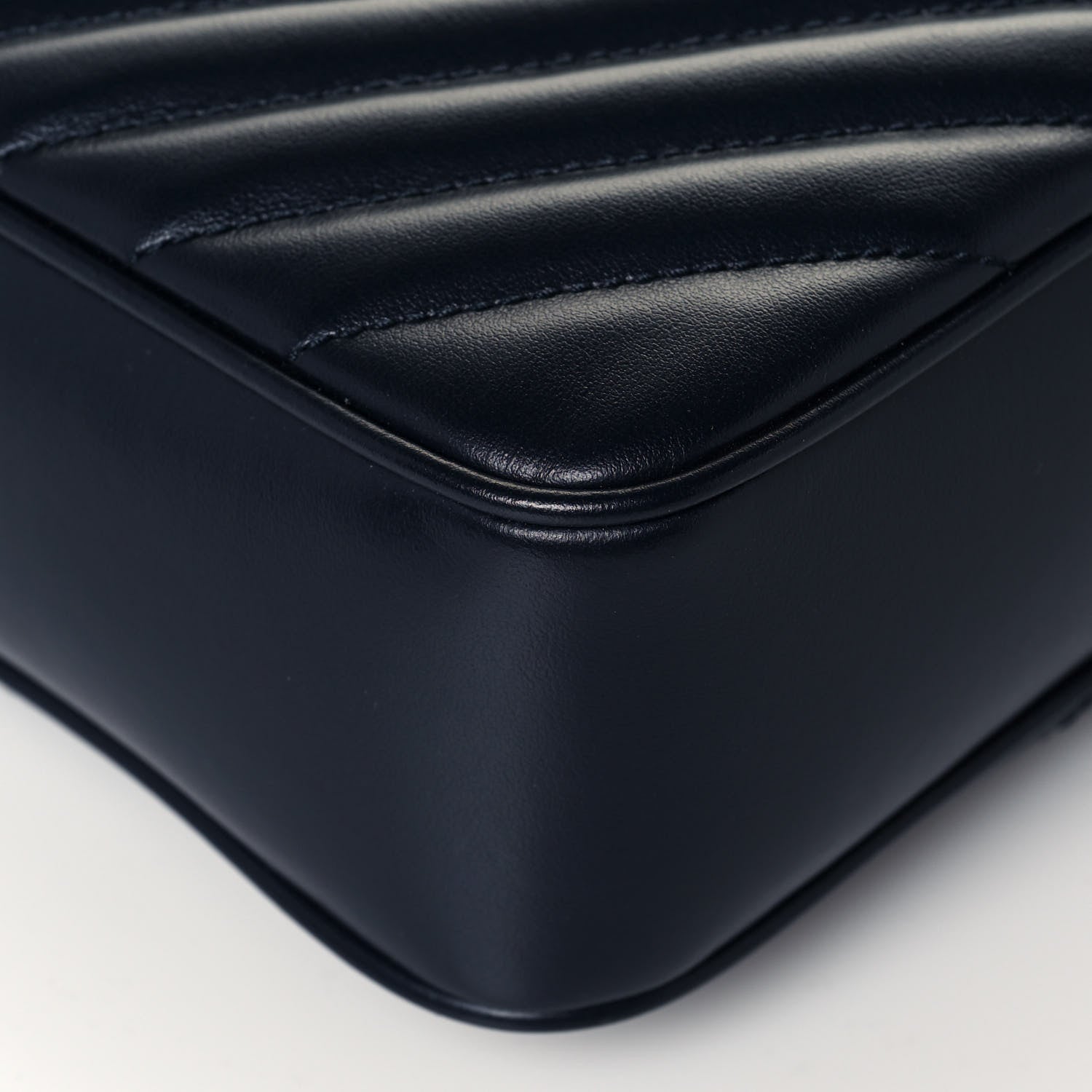Saint Laurent Calfskin Matelasse Monogram Lou Camera Bag Navy 6 of 14