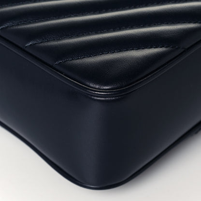 Saint Laurent Calfskin Matelasse Monogram Lou Camera Bag Navy 6 of 14