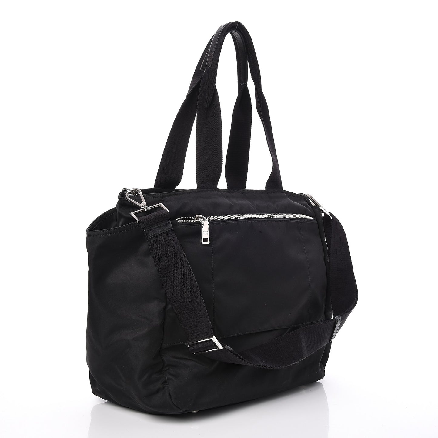 Tessuto Nylon Vela Diaper Bag Black