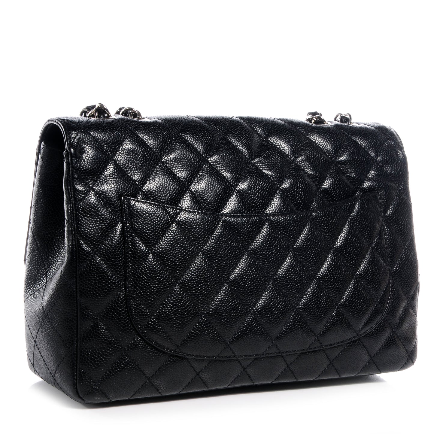 Caviar Jumbo Single Flap Black