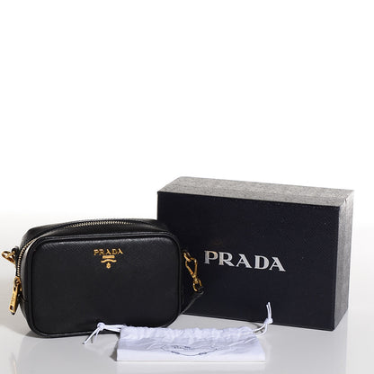 Prada Saffiano Mini Camera Crossbody Bag Nero Black 12 of 12