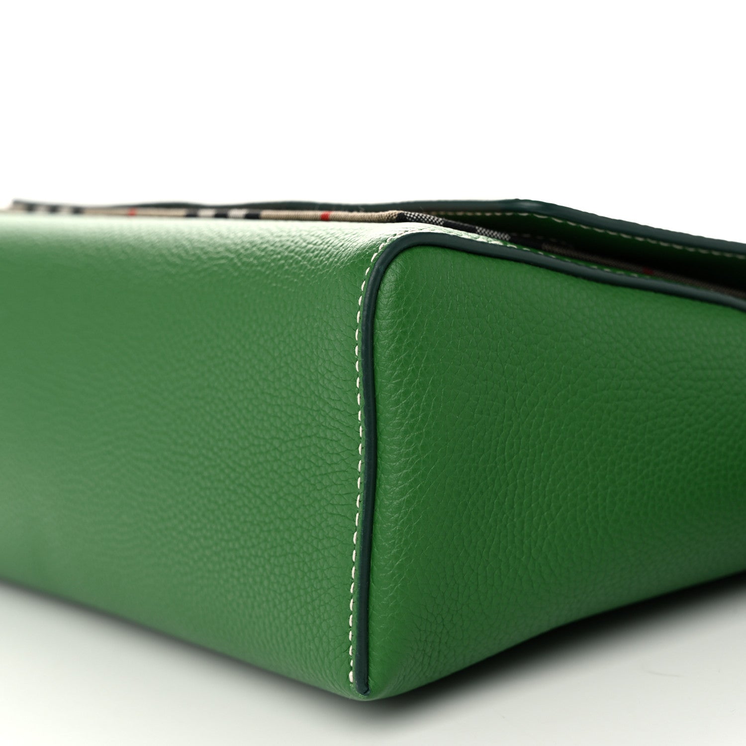 Burberry Grainy Calfskin Vintage Check Note Crossbody Bag Ivy Green 10 of 10