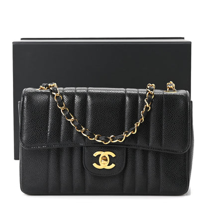 Chanel Caviar Vertical Quilted Small Single Flap Black 10 of 10
