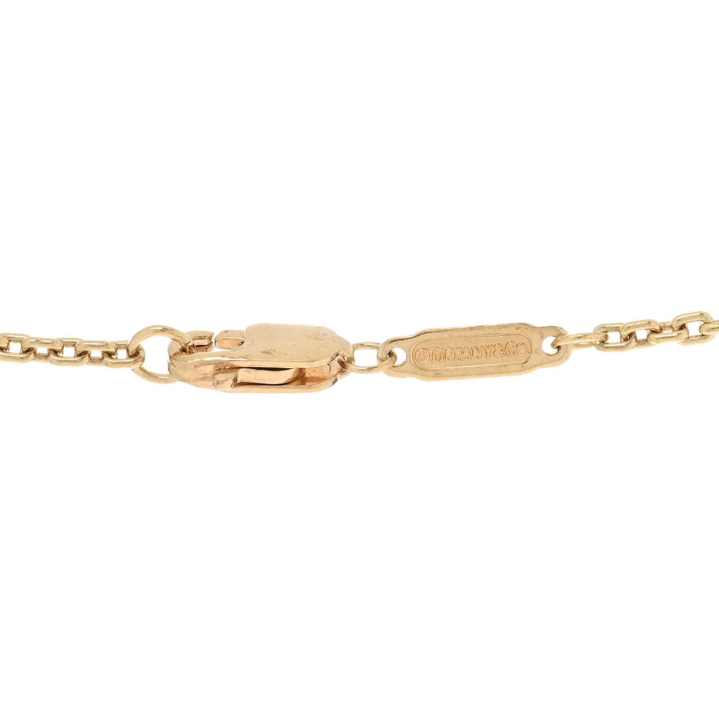 18K Yellow Gold Diamond Small Lock Pendant Necklace