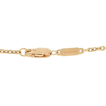 Tiffany 18K Yellow Gold Diamond Small Lock Pendant Necklace 4 of 5