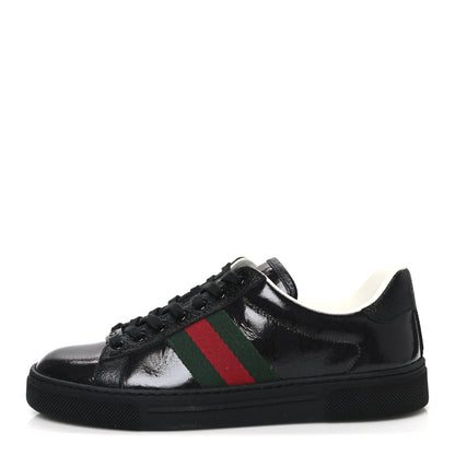 Gucci Crystal GG Monogram Web New Ace Sneakers 37.5 Black 1 of 11